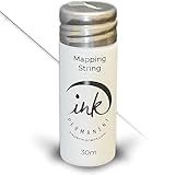 Ink Permanent White Brow Mapping String [100 Ft Bottles - 30 m] Pre-Inked String for Permanent Makeup and Microblading Supplies, Brow Mapping Kit, Eyebrow Thread for Shaping (White)