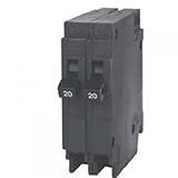Siemens Q2020 Two 20-Amp Single Pole 120-Volt Circuit Breakers, for use only where Type QT breakers are allowed