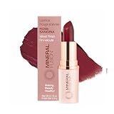 Mineral Fusion Long-Lasting Lipstick, Vivid & Smudge-Free Lip Color with Avocado Oil, Cocoa Seed Butter, Free of FD&C Dyes, Paraben and Gluten, Rose Sangria