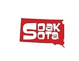 ND416R South Dakota Decal Sticker | 5.5-Inches By 3.6-Inches | Premium Quality Red Vinyl