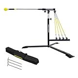 PEAKVONDER Baseball Softball Training Equipment,Baseball Softabll Hitting Trainer,Baseball Swing Trainer with 4 Power Bands, Improve Hand-Eye Coordination, Swing Mechanics, and Hitting Performance