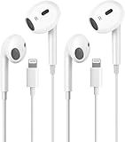 2 Packs Earbuds for iPhone Headphones Wired with Built-in Microphone and Volume Control,Compatible with iPhone 14/13/12/11/XR/XS/X/8/7/SE/Pro/Pro Max,Support All iOS System