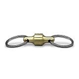 PROMETHEUS LIGHTS: Kappa Quick Release Keychain. Holds up to 10 lbs, Pull to Detatch, Push to Attach, Easy, Secure. Made in USA (Brass)