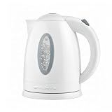 OVENTE 1.7L Electric Tea Kettle, 1100W BPA-Free Water Boiler, White KP72W