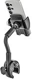 Gooseneck Spin Bike Phone Mount for Samsung Smartphones, Treadmill Handlebar Clamp for Stationary Bicycle, Indoor Peloton, Stroller for Galaxy S25 Ultra, S24, S23, S22, A36, A26, Android CellPhones