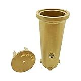 Poolzilla 1-Pack 6" Anchor for Pool Basketball Hoop Volleyball Net Heavy Duty 1.90" (OD) Single Post Includes Cap/Lid and Bonding Screw