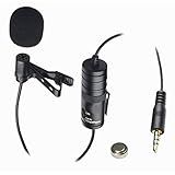 Vidpro External Microphone, Compatible with Nikon D800 Digital Camera XM-L Wired Lavalier Microphone - 20' Audio Cable - Transducer Type: Electret Condenser