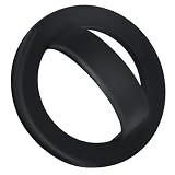 Magnetic Silicone Ring Grip Phone Holder, Rotating Finger Loop Ring Grip Holder, Soft and Portable, Strong Magnetic Attraction, Compatible with Magsafe Phone Case (Black)