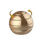 Apqdw Kinetic Spinner Desk Toy, 1.54'' Stress Relief Desk Toys Ball, Anti Anxiety Desk Gadgets Sensory Toys for Adults Women Men, Birthday Christmas Day Gift (39MM, Gold)