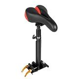 FUODIHEE Electric Scooter Seat, Universal 17''-25'' Adjustable Height Scooter Seat Cushion, 220lbs Capacity, Red Black PU Sponge Comfort Seat