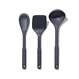 OXO Good Grips 3-Piece Silicone Utensil Set, Gray, One size
