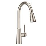 Lava Odoro Brushed Nickel Kitchen Faucet with Pull Down Sprayer, KF241-BN