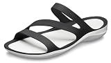 Crocs Women's Swiftwater Sandals, Black/White, 8 Women