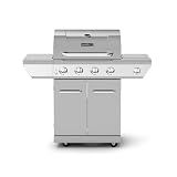 Nexgrill Propane 4 Burner Gas Grill, Stainless Steel Body with Side Burner