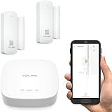 YoLinK LoRa Smart Door Sensor Starter Kit: 1/4 Mile Open-Air Range, Door Left-Open Reminders, Text/SMS, Email, App alerts, 5 Years Battery Life, Alexa, IFTTT, Home Assistant