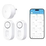 GoveeLife Upgraded Smart Water Leak Detector 1s with 1804 ft Ultra-Long Range, WiFi Water Sensor with SMS/Email/APP Push and Sound Alarm, 5-Year Battery Life, Suit for Home, Basement, Kitchen, 2 Pack