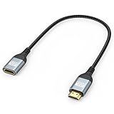 ZeniKon 4K HDMI Extension Cable 1FT HDMI Extender, High Speed HDMI Male to Female Adapter Supports ARC, HDR, 3D, HDCP 2.2 Compatible with Fire TV Stick, Roku Devices, PS5, Xbox, HDTV, Laptop