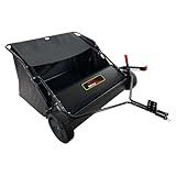 Brinly 42" Tow-Behind Lawn Sweeper in Hammered Finish with High-Velocity Brushes