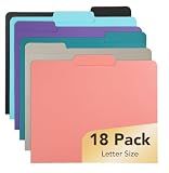 Mr. Pen- File Folders with Tabs, 1/3 Cut Tab, 18 Pack, Letter Size