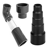 Canlaten·U Wet Vac Attachment - AC HVAC Drain Line Vacuum 3/4"", 1"" Adapter to Unclog and Evacuate A/C HVAC Drain Lines, Universal Ac Drain Line Cleaner Tool Vacuum Hose To PVC Pipe Adapter, Black