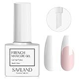 SAVILAND French Gel Nail Polish: 1PC 10 ML White Nail Polish Easy French Smile Line in 5s French Tip Nail Tool French Nails U V LED Gel French Tip Nail Art Nail Supplies for Starter Professional Gift