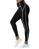 Aoxjox Workout Leggings for Women High Waisted Lexi Lined Exercise Athletic Gym Fitness Yoga Pants 26" (Black/Mink, Large)