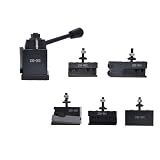 Timunr 6Pcs 250-000 Wedge Type Tool Post Set OXA Tool Post Set Quick Change Tool Post Holder Set Swing 8 Inch