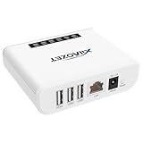Xiiaozet Wireless Print Server for Sharing 3 USB Printers Over Local Network, Easy Setup, Supports Image and Text Printing, Compatible with All RAW and IPP-Supported Printers LK300W.
