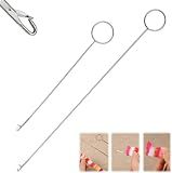 1Pc Silver Loop Turner Sewing Tool,Sewing Loop Turner Hook,Needle Hook,Crochet Sewing Supplies,Sewing Loop Turner Hook for Fabric Tube Straps Belts Strips DIY Knitting Sewing Accessories (26.5cm)