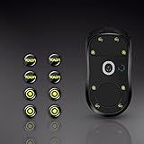 TALONGAMES Curved Edges Ultra Strong Glass Universal 6mm Mouse Feet Skates Compatible with Gaming Mouse Feet Replacement,Super Smooth Glide Fast and Durable Sole (Black)