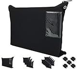 Interoffice Mailer Transit Sack – Extra Strong Zipper - Extra Large & Durable – Black Canvas Zipper Bank Bag with ID Window (18" x 14", 1 Bag)