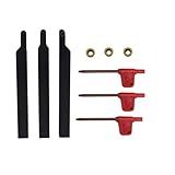 ASZLBYM 3/8” 1/2" SRACR SRACL SRDCN1010/1212 H06 Lathe Turning Holders Lathe Turning & Profiling Tool Holder with RCMT0602 Round Carbide Milling Inserts (3pcs 3/8” Holders with Yellow Inserts)