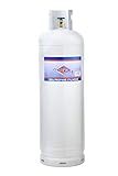 Flame King 100LB (23 Gal) Steel Propane Tank Cylinder with POL Valve and Collar, Great for Mixed Heating Systems, Home fireplaces, Dryers and Grills