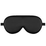 Alaska Bear Sleep Mask Silk Eye Cover with Shaped Padding for Pressure-Free Sleeping, Foam Insert, Upgrade Contour Over Conventional Flat Satin Eye Masks, Machine Washable