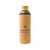 Sauna Shield Sauna Water Bottle – 1 Liter | Cool-to-Touch Sauna Water Bottle | Double-Walled Stainless Steel with Cork & Neoprene Exterior | Bamboo Lid | Leakproof & BPA-Free