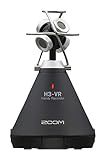 Zoom H3-VR 360° Audio Recorder for VR, Surround Sound, Music, and Streaming, with Ambisonics, Binaural, and Stereo Recording, Battery Powered, Wireless Control,