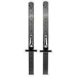 SE Stainless Steel SAE Metric Ruler Set - Stainless Steel Precision Ruler Measuring Tool - Detachable Clips - Set of 2 Pcs - 925PSR-2