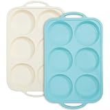 Nonstick Silicone Muffin Top Pan: 4 Inch Jumbo Silicone Egg Molds Frame