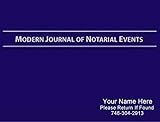 3-line Personalized Notary Public Record Book | Modern Journal (8.5x11 Inch, 128-Page, Soft Cover)