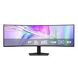 Samsung 49” Business Curved Ultrawide Dual QHD Computer Monitor, USB-C, DisplayPort, HDMI, 120Hz, VESA DisplayHDR 400, Built-in Speakers, Height Adjustable Stand, Eye Care, LS49C954UANXZA, 2024