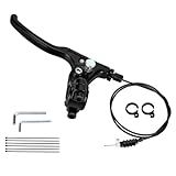 FVRITO Brake Handle Assembly with Locking Replacement for Rolling Knee Scooter,Brake Lever with 61'' Brake Cable for Adults All Terrain Knee Walker Medical Parts (Left)