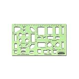 Rapid Designs R-714A House Furnishing Interior Design Drawing Template, 1/8" Scale
