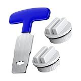 MUSCCCM Pool Plug Removal Tool with Handle SP1022C 1.5'' Pool Drain Plug Return Plug with O-Ring and for Most Hayward Pentair Waterway Pool Filters (3Pack)