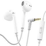 LUDOS Zenith Wired Earbuds in-Ear Headphones, 5 Year Warranty, Earphones with Microphone, Corded for 3.5mm Jack Ear Buds for iPhone, Samsung, Computer, Laptop, Kids, School Students, Women, Small Ear