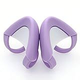 REEYEAR Cute Cat Ears Fits for HypreX Cloud/Cloud Stinger/Cloud Flight Headsets, Universal Fit Lovely Kitty Adjustable Attachment Straps for Video Live Gaming Headphone,Purple & White