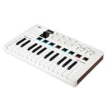 Arturia MiniLab 3 - Universal MIDI Controller for Music Production, with All-in-One Software Package - 25 Keys, 8 Multi-Color Pads - White