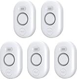5 Pack Water Leak Detectors for Home, 100dB Water Sensor Alarm for Basement, WD60 Flood Leakage Detection Devices for Pipe/Drain/Sink/Faucet Drip,Floor Flooding in Bathroom/Kitchen/Toilet/Laundry Room