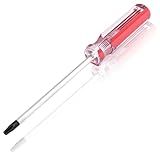 Bonsicoky T20 Torx Security Screwdriver with Magnetic Tip Plastic Grip, Torx Screwdriver for Computer Repairing, Home Appliances(Red, 178mm/ 7")