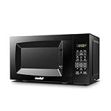 COMFEE EM720CPL-PMB Countertop Microwave Oven with Sound On/Off, ECO Mode and Easy One-Touch Buttons, 0.7 Cu Ft, Black