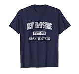 Retro New Hampshire T-shirt Vintage Athletic Sports Design T-Shirt